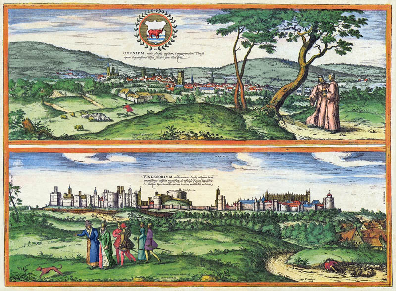 Oxford en Windsor 1581 Braun en Hogenberg